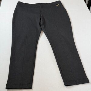 Calvin Klein Gray Textured Stretch Riding Pants
